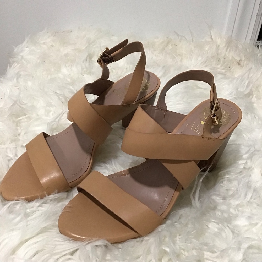 Elegant Tan Strappy Women's Heels